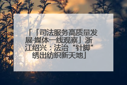 「司法服务高质量发展·媒体一线观察」浙江绍兴：法治“针脚”绣出纺织新天地