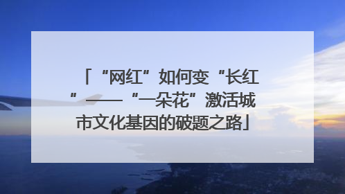 “网红”如何变“长红”——“一朵花”激活城市文化基因的破题之路