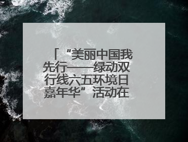 “美丽中国我先行——绿动双行线六五环境日嘉年华”活动在太原举行