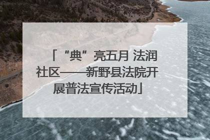 “典”亮五月 法润社区——新野县法院开展普法宣传活动