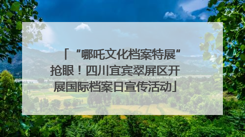 “哪吒文化档案特展”抢眼！四川宜宾翠屏区开展国际档案日宣传活动