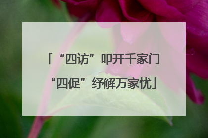 “四访”叩开千家门“四促”纾解万家忧