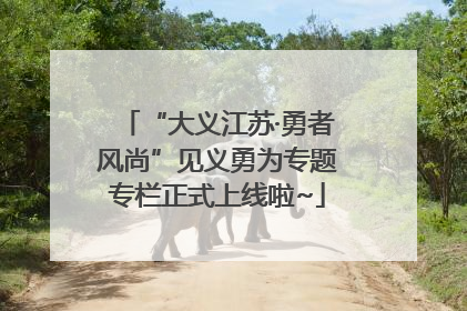 “大义江苏·勇者风尚”见义勇为专题专栏正式上线啦~