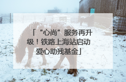“心尚”服务再升级！铁路上海站启动爱心助残基金