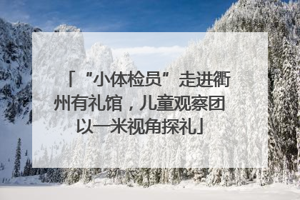 “小体检员”走进衢州有礼馆，儿童观察团以一米视角探礼