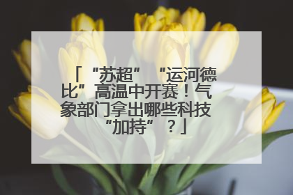 “苏超”“运河德比”高温中开赛！气象部门拿出哪些科技“加持”？