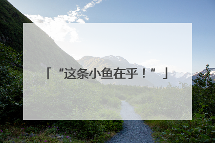 “这条小鱼在乎！”