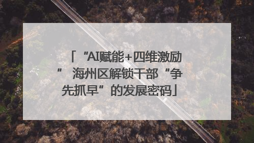 “AI赋能+四维激励” 海州区解锁干部“争先抓早”的发展密码