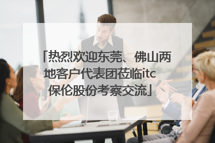 热烈欢迎东莞、佛山两地客户代表团莅临itc保伦股份考察交流