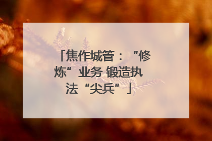 焦作城管：“修炼”业务 锻造执法“尖兵”