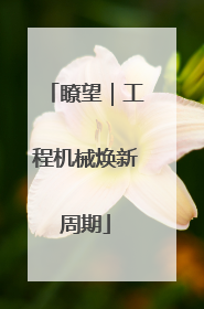 瞭望｜工程机械焕新周期
