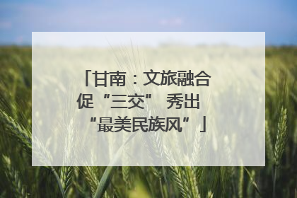 甘南：文旅融合促“三交” 秀出“最美民族风”