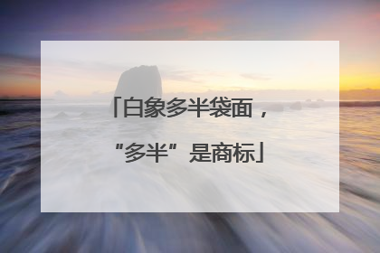 白象多半袋面，“多半”是商标