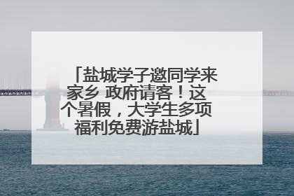 盐城学子邀同学来家乡 政府请客！这个暑假，大学生多项福利免费游盐城
