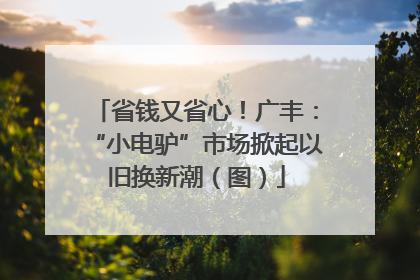 省钱又省心！广丰：“小电驴”市场掀起以旧换新潮（图）