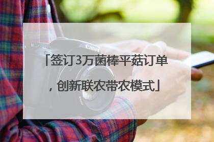 签订3万菌棒平菇订单，创新联农带农模式