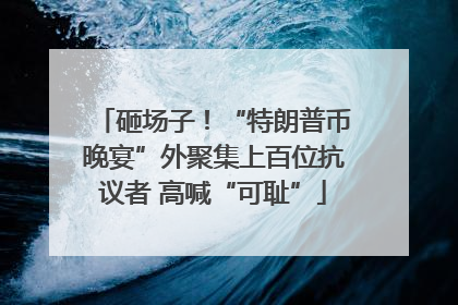 砸场子！“特朗普币晚宴”外聚集上百位抗议者 高喊“可耻”