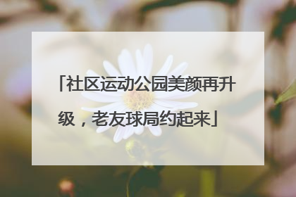 社区运动公园美颜再升级，老友球局约起来