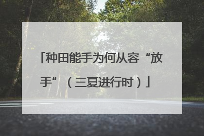 种田能手为何从容“放手”（三夏进行时）