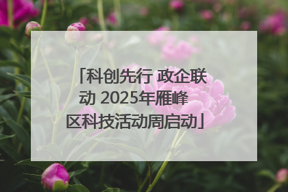 科创先行 政企联动 2025年雁峰区科技活动周启动
