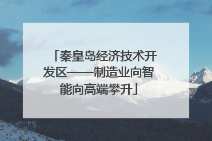 秦皇岛经济技术开发区——制造业向智能向高端攀升