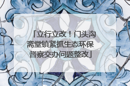 立行立改！门头沟斋堂镇紧抓生态环保督察交办问题整改