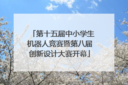 第十五届中小学生机器人竞赛暨第八届创新设计大赛开幕