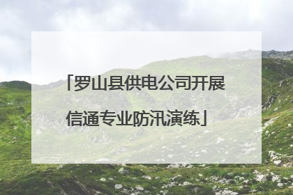罗山县供电公司开展信通专业防汛演练