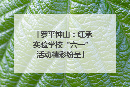 罗平钟山：红承实验学校“六一”活动精彩纷呈