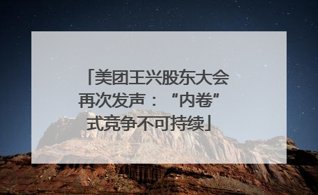 美团王兴股东大会再次发声：“内卷”式竞争不可持续