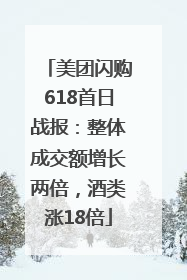 美团闪购618首日战报：整体成交额增长两倍，酒类涨18倍