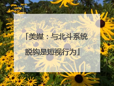 美媒：与北斗系统脱钩是短视行为