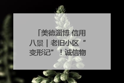 美德淄博 信用八景｜老旧小区“变形记”！诚信物业焐热居民心窝