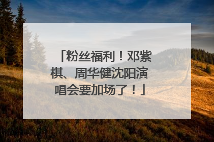 粉丝福利！邓紫棋、周华健沈阳演唱会要加场了！