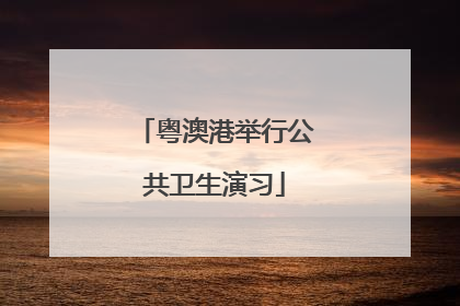 粤澳港举行公共卫生演习