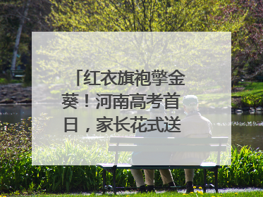 红衣旗袍擎金葵！河南高考首日，家长花式送考藏满爱与盼