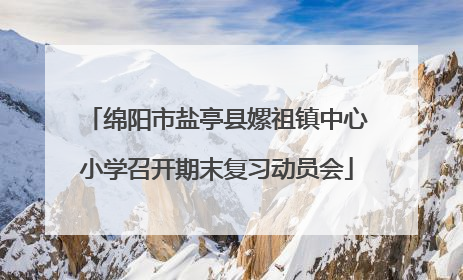 绵阳市盐亭县嫘祖镇中心小学召开期末复习动员会