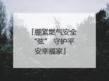 绷紧燃气安全“弦” 守护平安幸福家