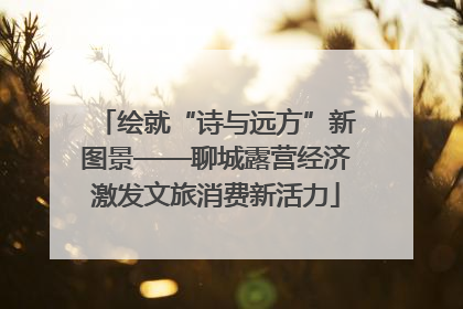 绘就“诗与远方”新图景——聊城露营经济激发文旅消费新活力