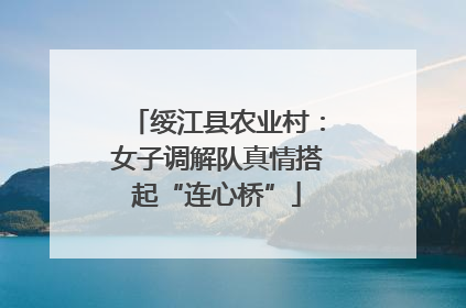 绥江县农业村：女子调解队真情搭起“连心桥”