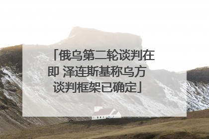 俄乌第二轮谈判在即 泽连斯基称乌方谈判框架已确定