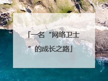 一名“网络卫士”的成长之路