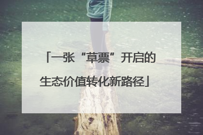 一张“草票”开启的生态价值转化新路径