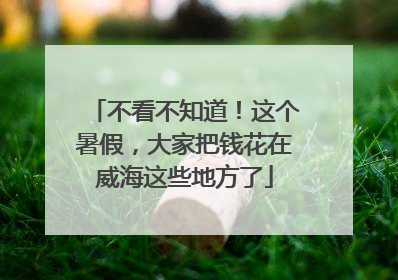 不看不知道！这个暑假，大家把钱花在威海这些地方了