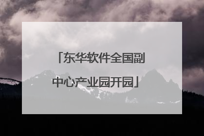 东华软件全国副中心产业园开园