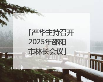 严华主持召开2025年邵阳市林长会议