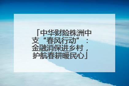 中华财险株洲中支“春风行动”：金融消保进乡村，护航春耕暖民心