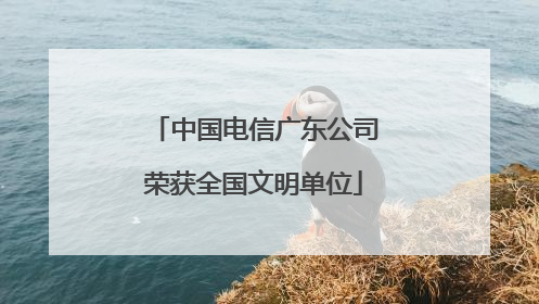 中国电信广东公司荣获全国文明单位