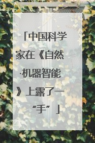 中国科学家在《自然·机器智能》上露了一“手”