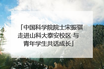 中国科学院院士宋振骐走进山科大泰安校区 与青年学生共话成长